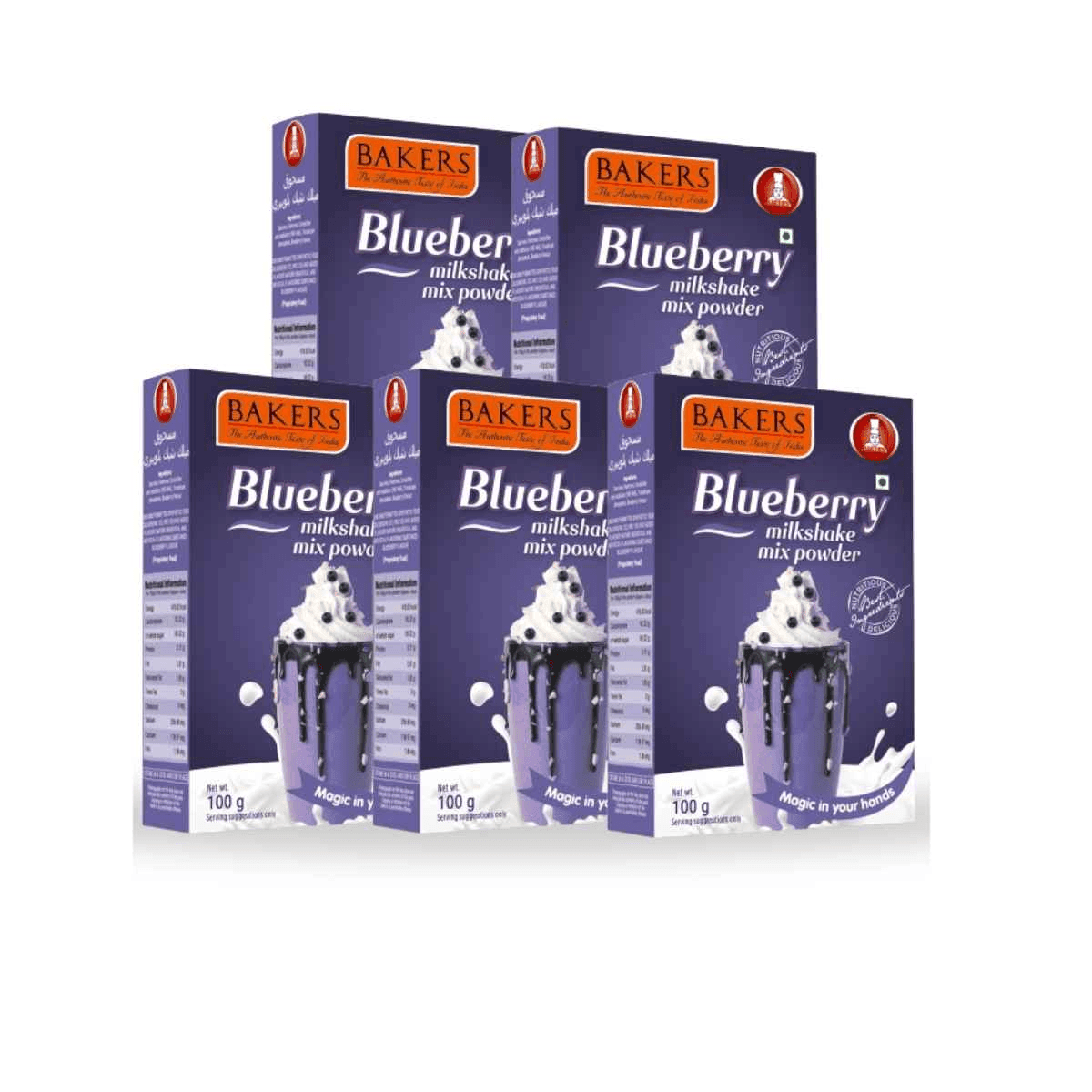 BAKERS Milkshake Mix Powder Blueberry Flavour 100gm - Pluugin Store