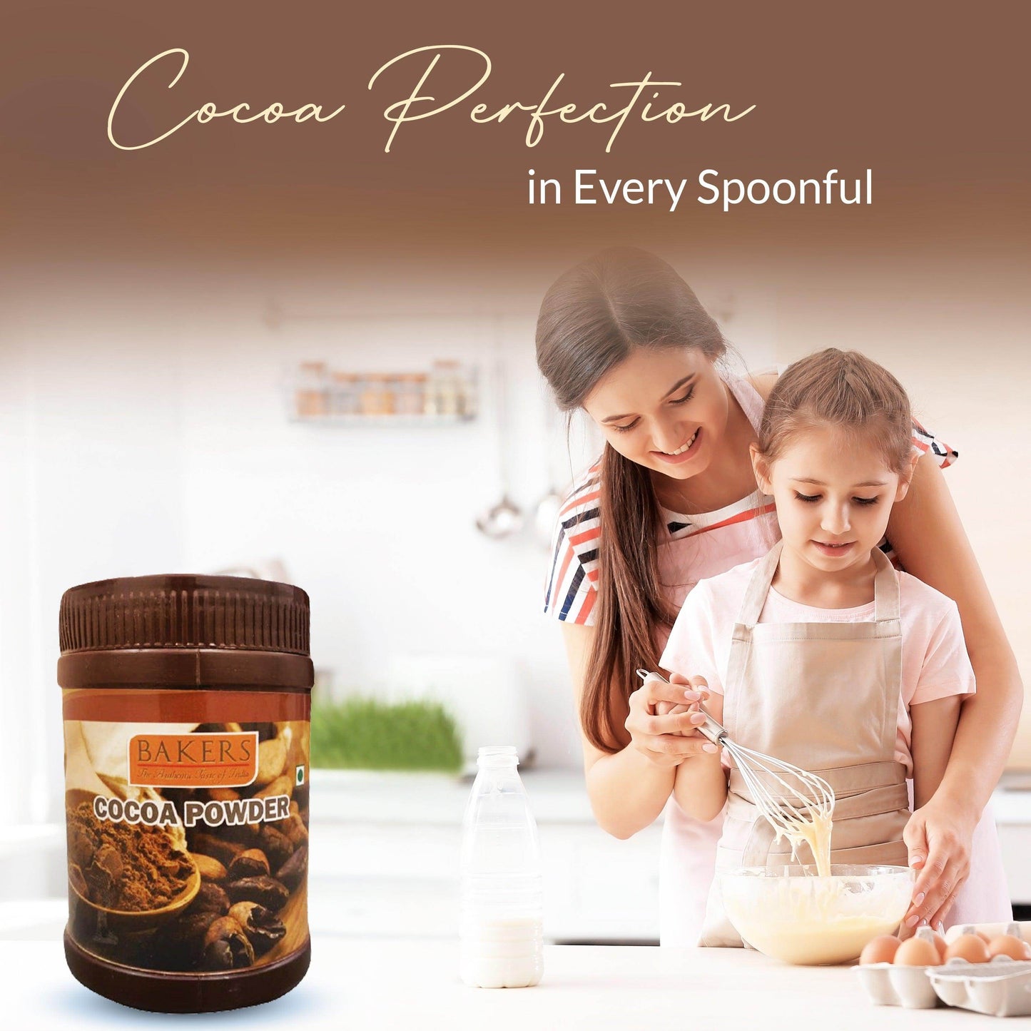 BAKERS Cocoa Powder Pack of 3 (100 gm Jar x 3) - Pluugin Store