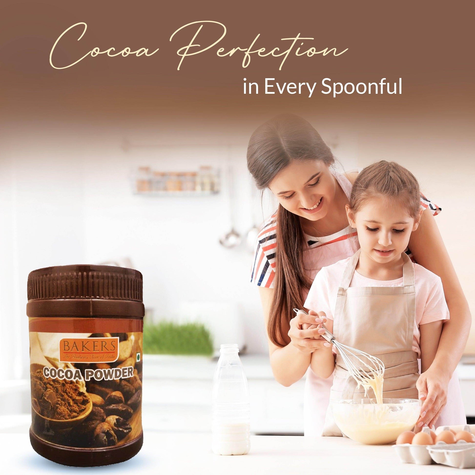 BAKERS Cocoa Powder Pack of 3 (100 gm Jar x 3) - Pluugin Store