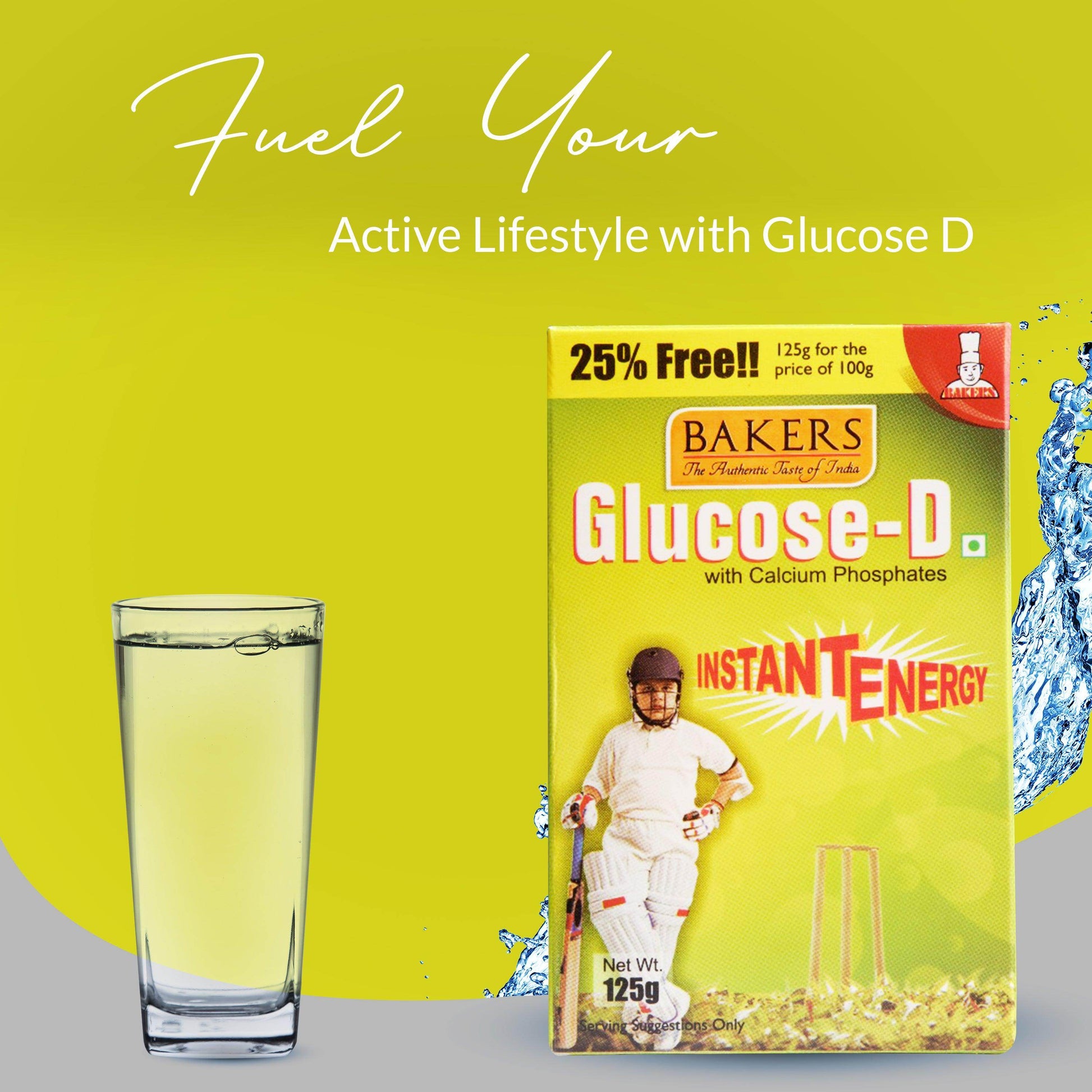 BAKERS Glucose D Instant Energy Glucose Powder 125gm - Pluugin Store