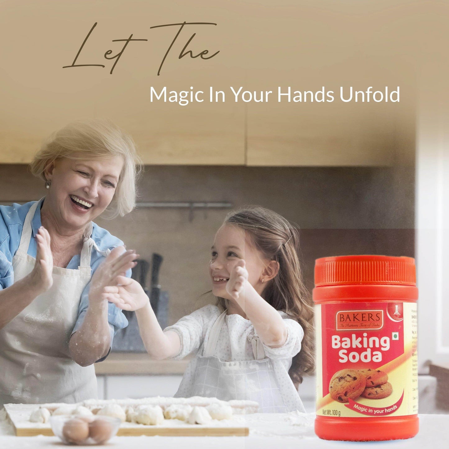 BAKERS Baking Soda Pack of 3 (100 gm x 3) Jar - Pluugin Store