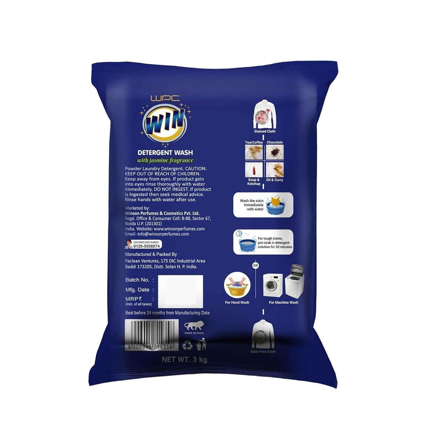 WPC Toilet Cleaner + Bathroom Cleaner + Glass Cleaner + Detergent 3KG - Pluugin Store