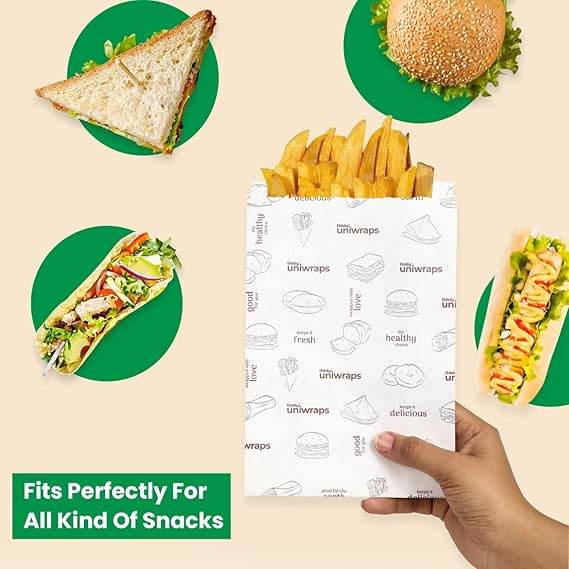 Oddy Combo Pack of 3| Snack Bags, pack of 1| Oddy uniwrap ecobake Baking & Cooking Paper, 5 m and food wrapping paper 20 cut sheets - Pluugin Store