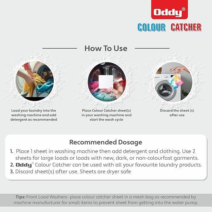 Oddy Colour Catcher Sheets,30 Sheets - Pluugin Store
