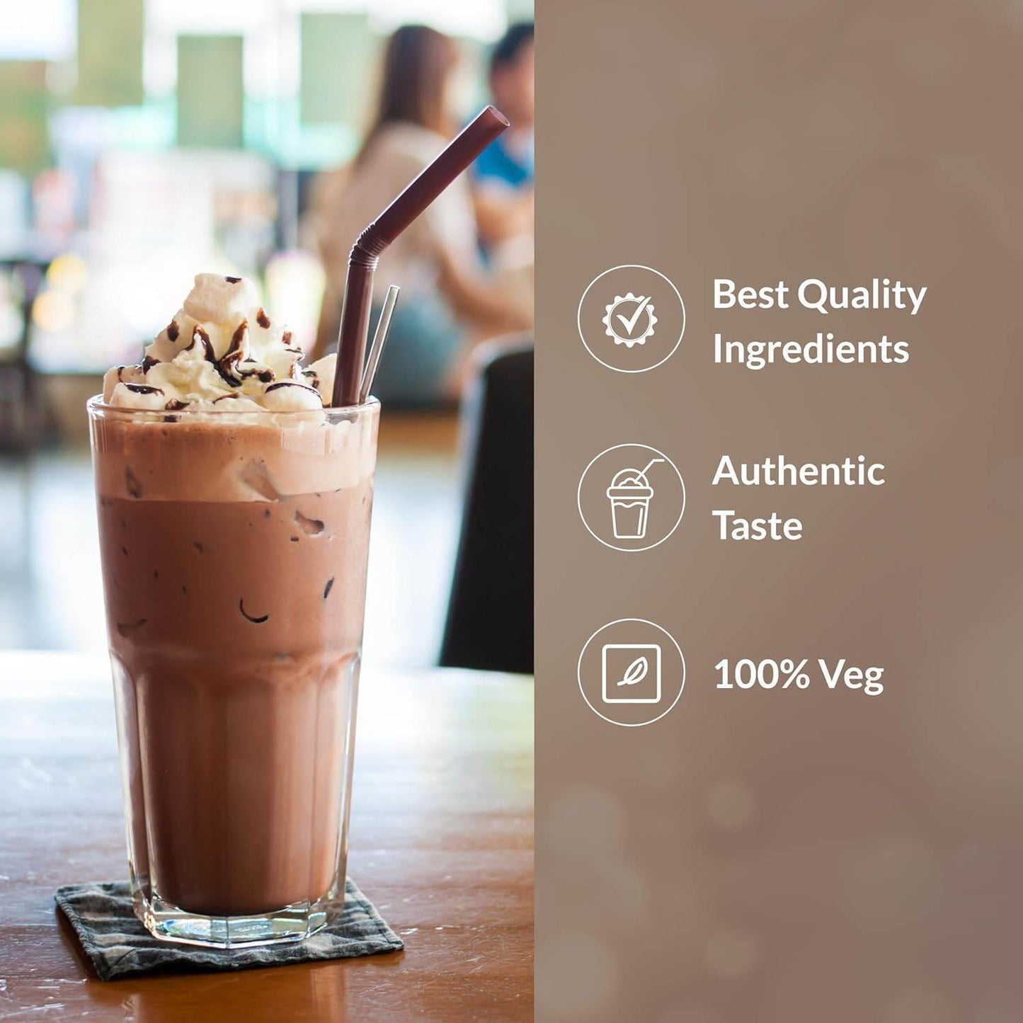 BAKERS FRAPPE Vanilla + Belgian Choco + Cold Coffe Frappe Powder (Pack of 5) 100gm Each - Pluugin Store