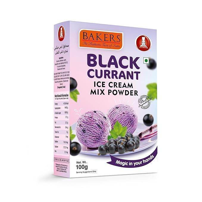 BAKERS Ice Cream Mix Powder - Black Currant + Kesar Pista + Pineapple + Pista + Strawberry + Vanilla + Mango Pack of 7 - Pluugin Store