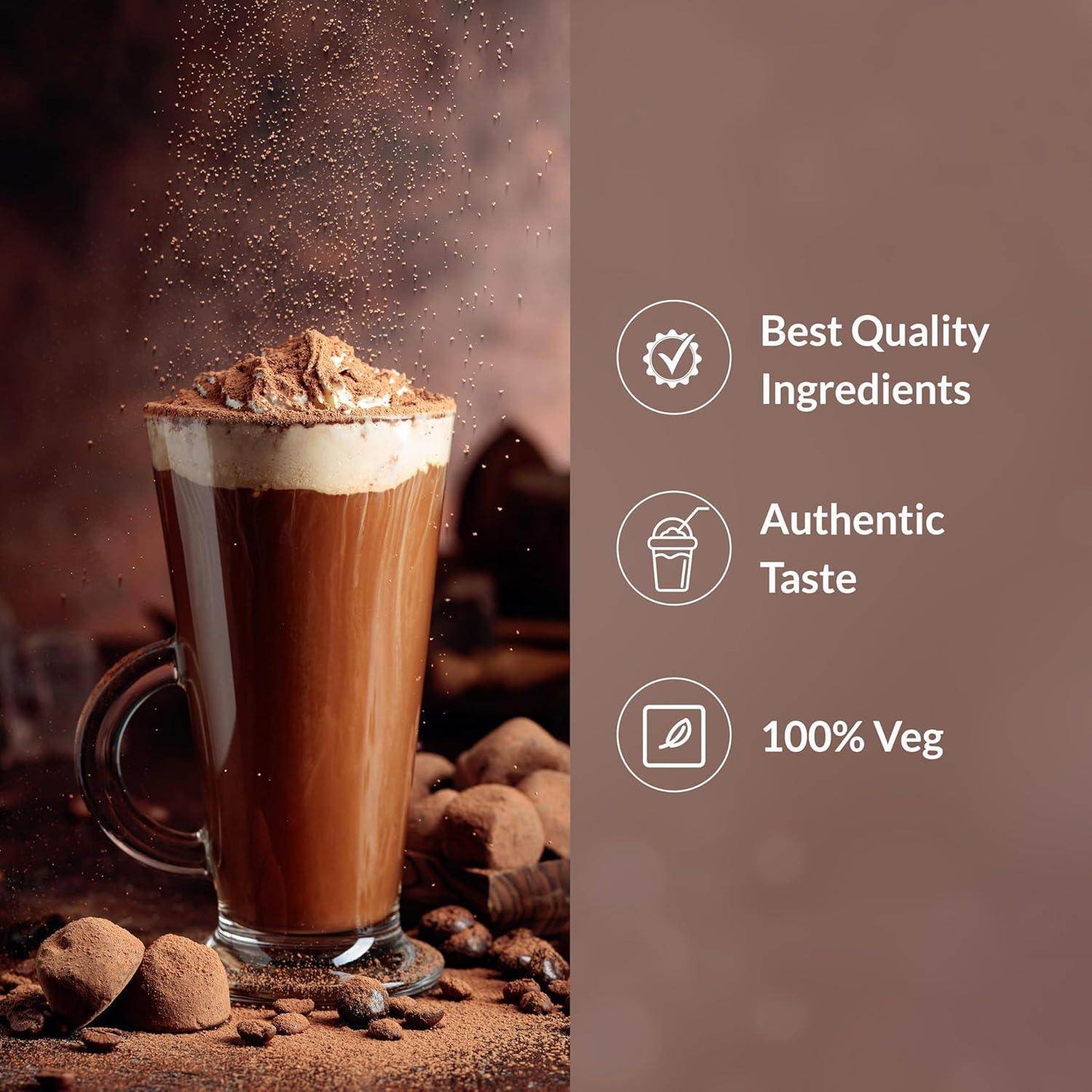 TWIN TEMPTATION PACK 1 - BAKERS Belgian Choco + Cold Coffe Flavour Frappe Powder Pack of 4 (100 gm x 4) - Pluugin Store