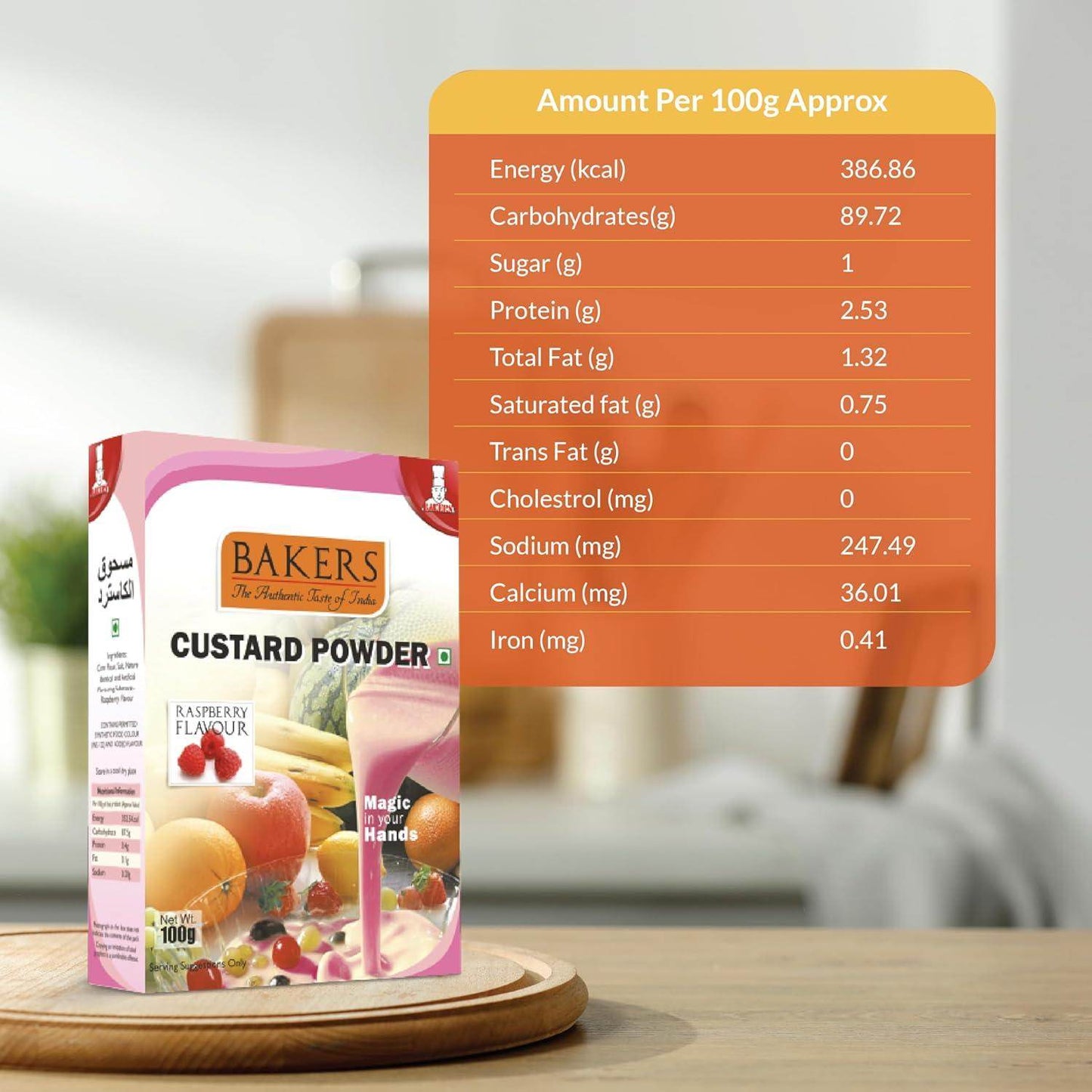 BAKERS Custard Powder Raspberry Flavour - Pluugin Store