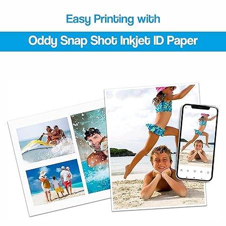 Oddy 180 GSM A4 Size Glossy Photo Paper – Waterproof, Instant Drying, Pack of 50 Sheets, Compatible with Inkjet Printer - Pluugin Store