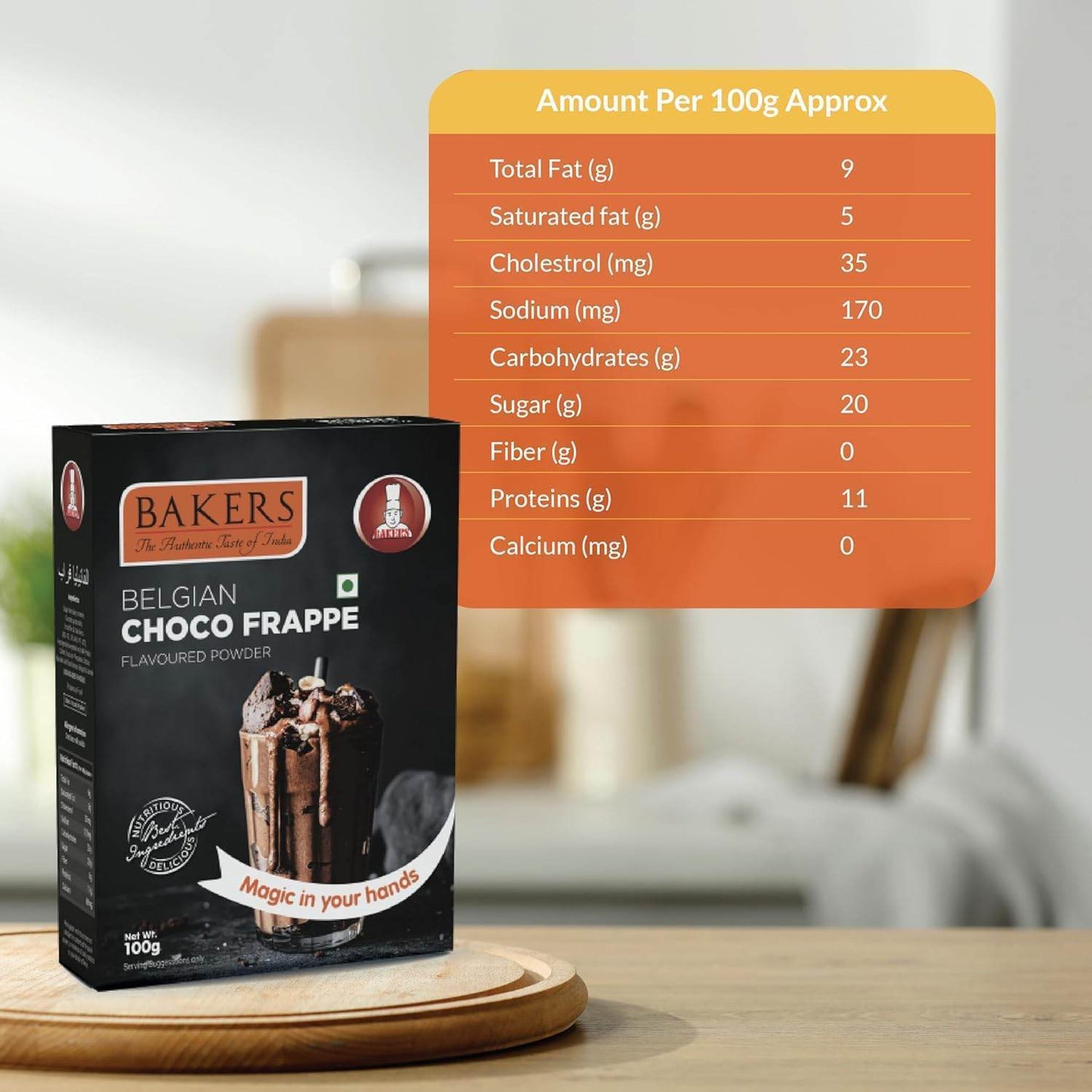 BAKERS FRAPPE Vanilla + Belgian Choco + Cold Coffe Frappe Powder (Pack of 5) 100gm Each - Pluugin Store