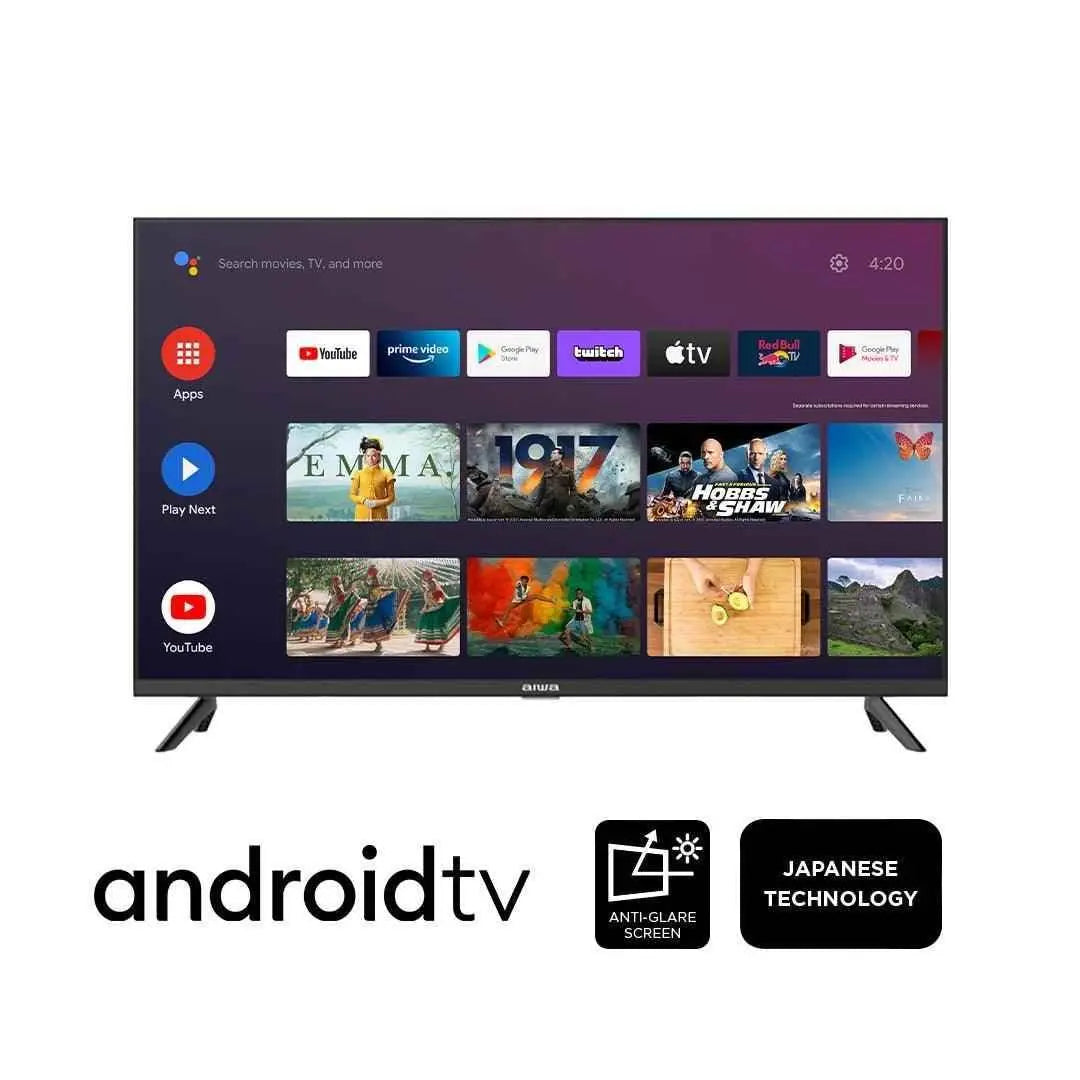 AIWA MAGNIFIQ 80 cm (32 inches) HD Smart Android LED TV Crystal Vision Technology with Google Play Alexa, (Black) (Model 2022) 1 Year Warranty Black - Pluugin Store