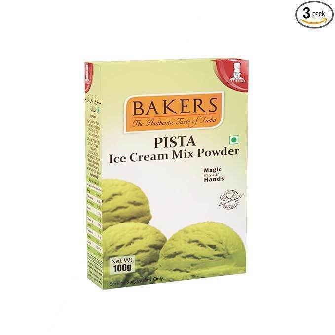 BAKERS Ice Cream Mix Powder - Chocolate + Kesar Pista + Pineapple + Pista + Strawberry + Vanilla + Mango Pack of 7 - Pluugin Store