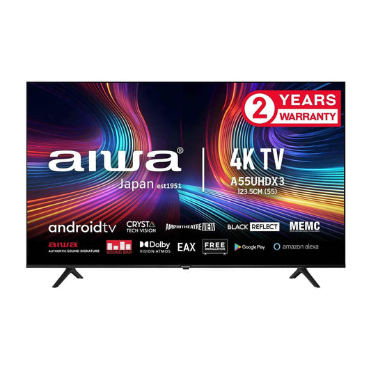 AIWA MAGNIFIQ 108 cm (43 inches) Full HD 1080 Smart Android LED TV Crystal Vision Technology with Google Play Alexa, Ultra HD Smart LED Google TV 42.84 W with 1 Year Warranty Black - Pluugin Store