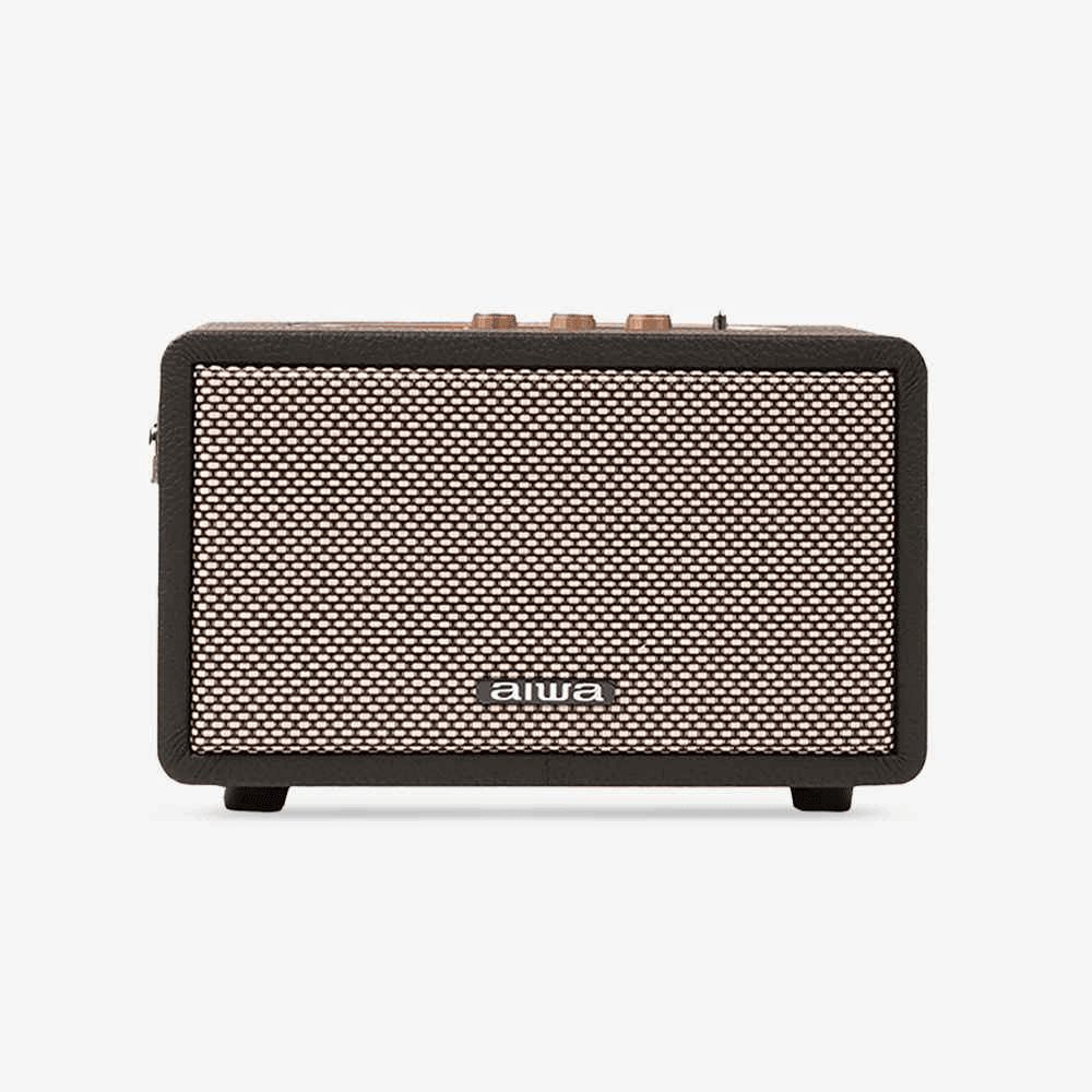 Aiwa RS-X 100 Natsukasii Pro Japanese Technology Wireless Bluetooth Portable Speaker 40W Brown |Type-C Charging| Built-in Lithium Ion 4000mAH|Playback Time- Upto 9 Hours (50% Volume) - Pluugin Store