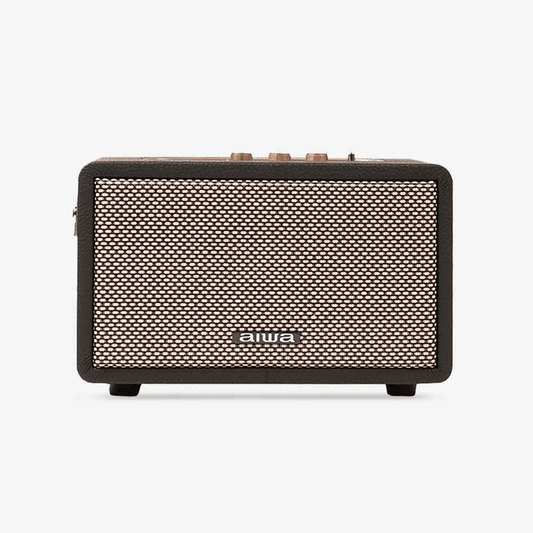 Aiwa RS-X 100 Natsukasii Pro Japanese Technology Wireless Bluetooth Portable Speaker 40W Brown |Type-C Charging| Built-in Lithium Ion 4000mAH|Playback Time- Upto 9 Hours (50% Volume) - Pluugin Store
