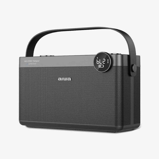 Aiwa MI-X330 Meteor Japanese Technology Wireless Bluetooth Portable Speaker 60W Black | Type-C Charging | Built-in Lithium Ion 5000mAH | Playback Time 6-10 Hours (Depending on Volume) - Pluugin Store