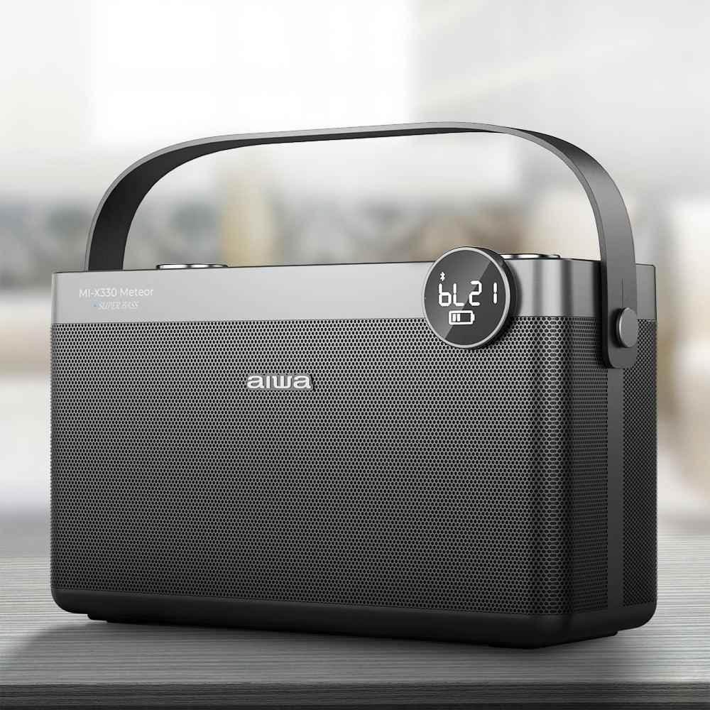 Aiwa MI-X330 Meteor Japanese Technology Wireless Bluetooth Portable Speaker 60W Black | Type-C Charging | Built-in Lithium Ion 5000mAH | Playback Time 6-10 Hours (Depending on Volume) - Pluugin Store