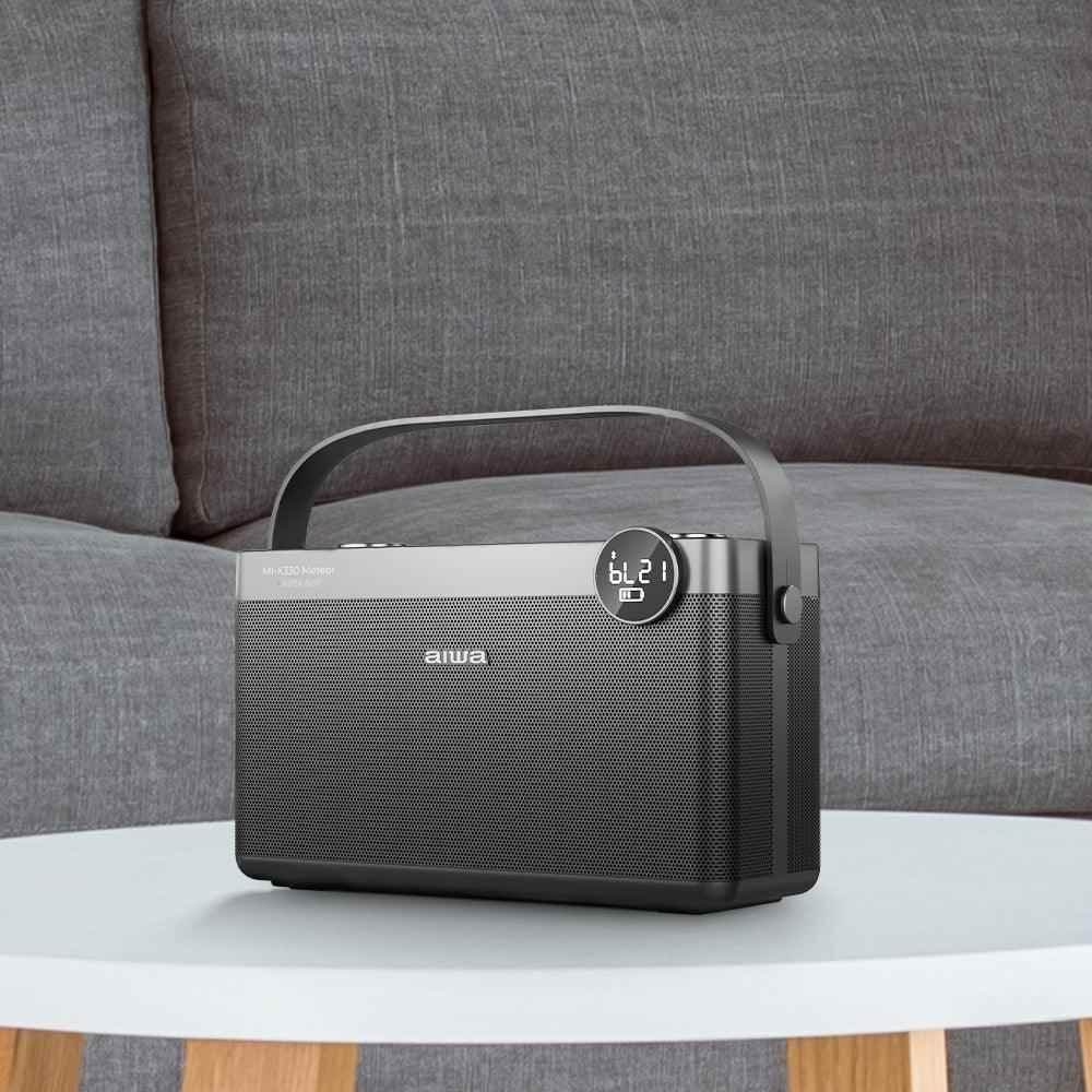 Aiwa MI-X330 Meteor Japanese Technology Wireless Bluetooth Portable Speaker 60W Black | Type-C Charging | Built-in Lithium Ion 5000mAH | Playback Time 6-10 Hours (Depending on Volume) - Pluugin Store
