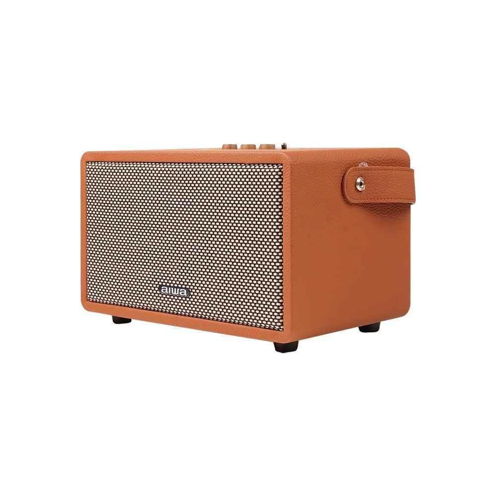 Aiwa RS-X 150 Natsukasii Pro Japanese Technology Wireless Bluetooth Portable Speaker 60W Brown |Type-C Charging |Built-in Lithium Ion 6000mAH|Playback Time- Upto 12 Hours (50% Volume) - Pluugin Store
