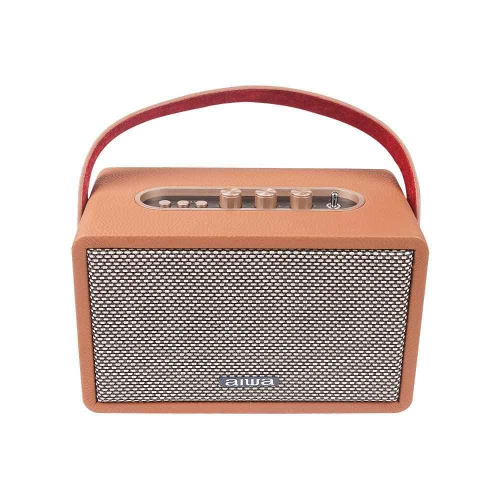 Aiwa RS-X 150 Natsukasii Pro Japanese Technology Wireless Bluetooth Portable Speaker 60W Brown |Type-C Charging |Built-in Lithium Ion 6000mAH|Playback Time- Upto 12 Hours (50% Volume) - Pluugin Store