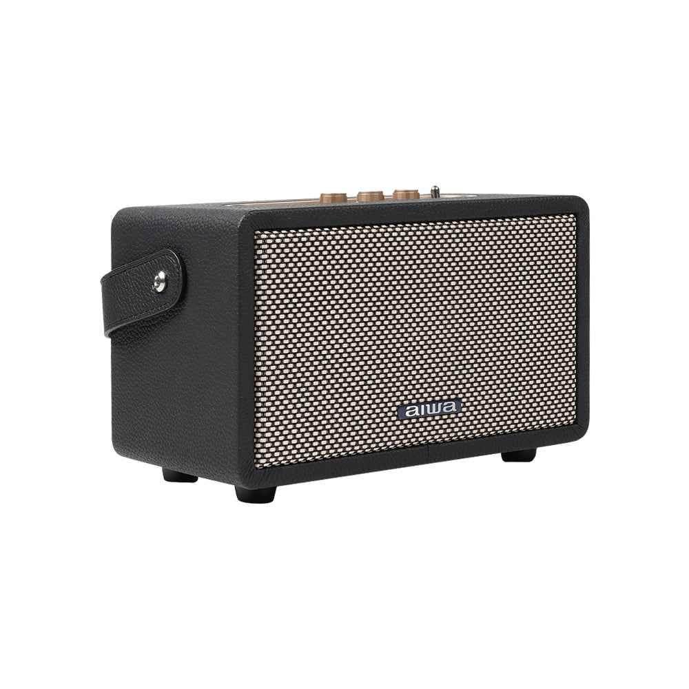 Aiwa RS-X 100 Natsukasii Pro Japanese Technology Wireless Bluetooth Portable Speaker 40W Brown |Type-C Charging| Built-in Lithium Ion 4000mAH|Playback Time- Upto 9 Hours (50% Volume) - Pluugin Store