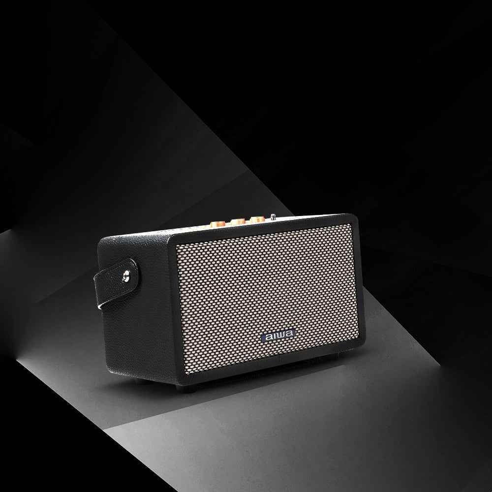 Aiwa RS-X 100 Natsukasii Pro Japanese Technology Wireless Bluetooth Portable Speaker 40W Brown |Type-C Charging| Built-in Lithium Ion 4000mAH|Playback Time- Upto 9 Hours (50% Volume) - Pluugin Store
