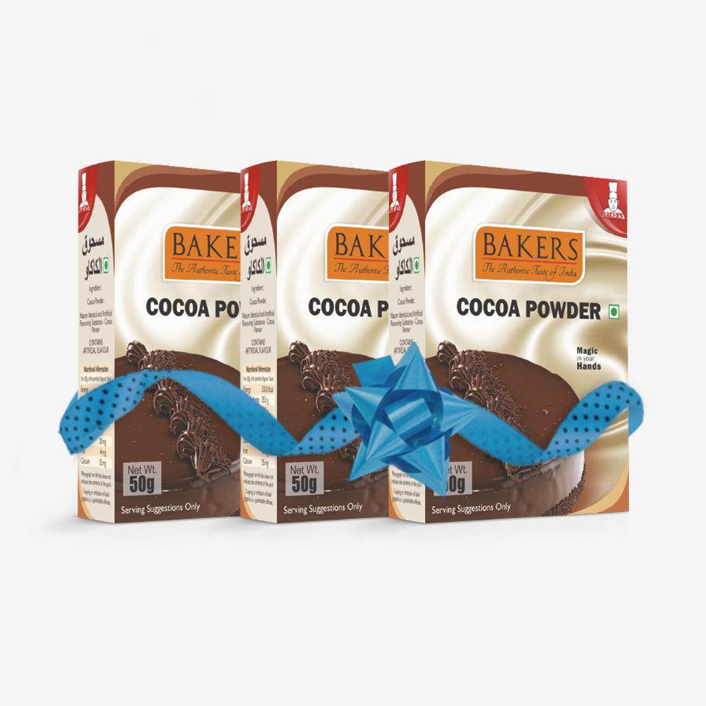 BAKERS Cocoa Powder Pack of 3 (50 gm x 3) - Pluugin Store