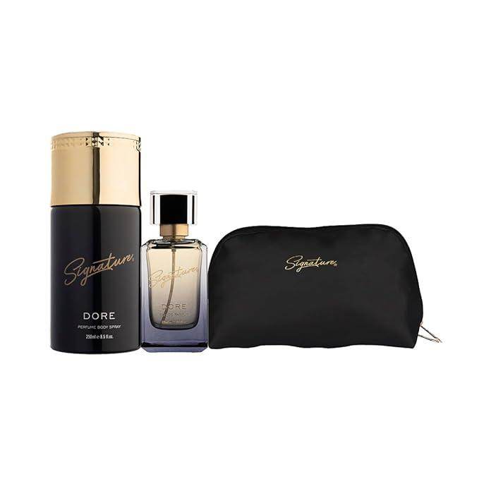 Signature Dore Perfume Body Spray & Eau De Parfum Premium Combo for Men & Women with FREE Travel Pouch (250 ml + 80 ml) - Pluugin Store