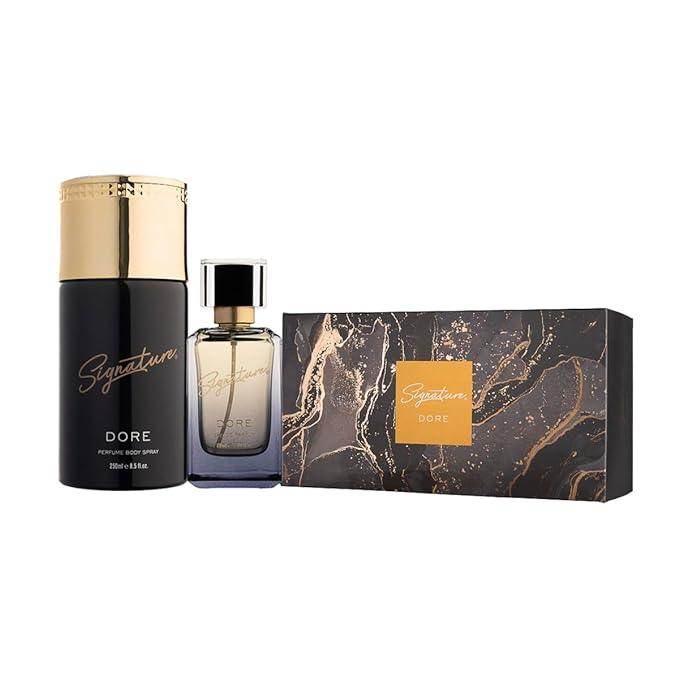 Signature Dore Perfume Body Spray & Eau De Parfum Premium Combo for Men & Women with FREE Travel Pouch (250 ml + 80 ml) - Pluugin Store