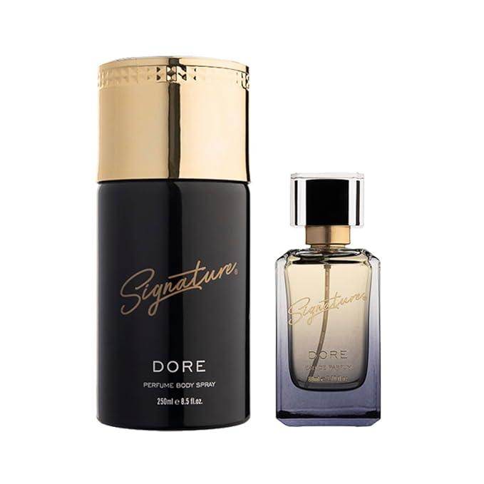 Signature Dore Perfume Body Spray & Eau De Parfum Premium Combo for Men & Women with FREE Travel Pouch (250 ml + 80 ml) - Pluugin Store