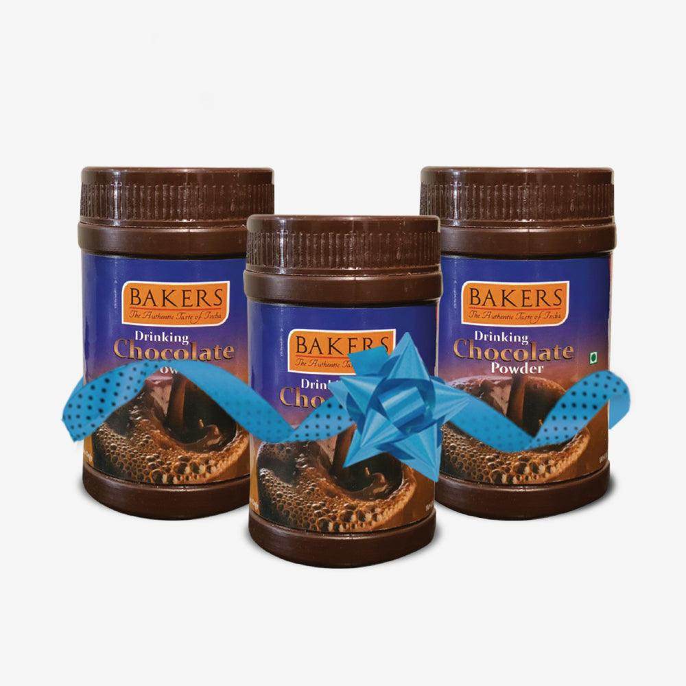 BAKERS Drinking Chocolate Powder Pack of 3 (100 gm Jar x 3) - Pluugin Store