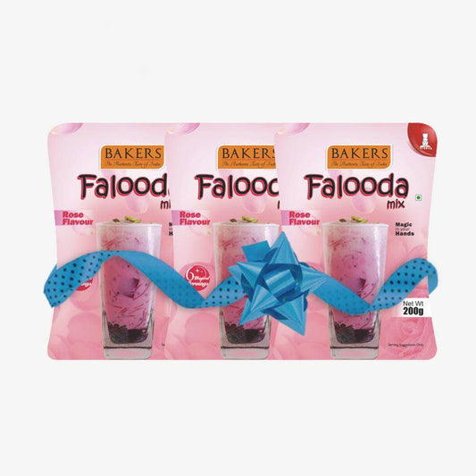 BAKERS Falooda Mix Powder Rose Flavour 200 gm - Pluugin Store