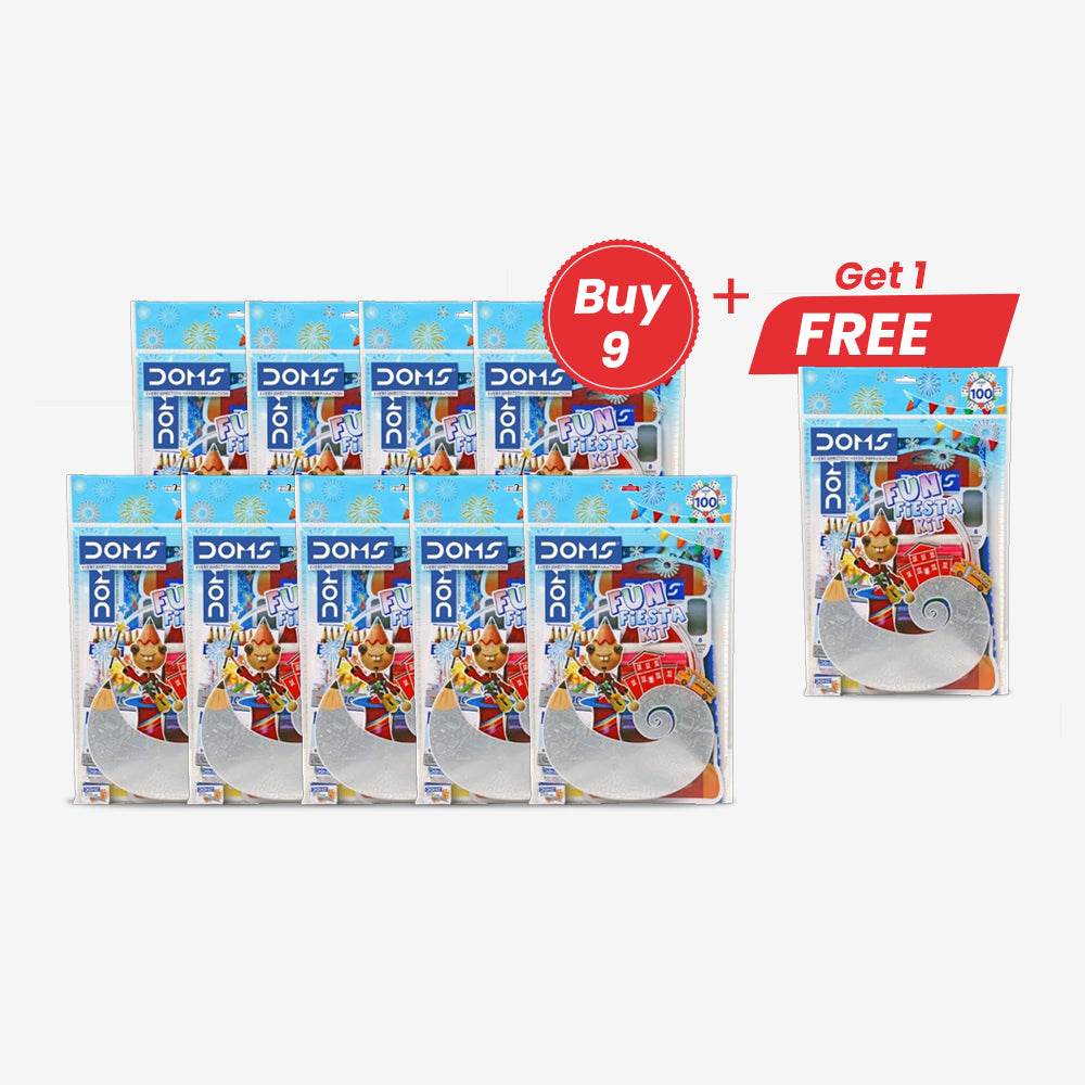 DOMS FUN FIESTA KIT Pack of 10 (9+1 Free) - Pluugin Store