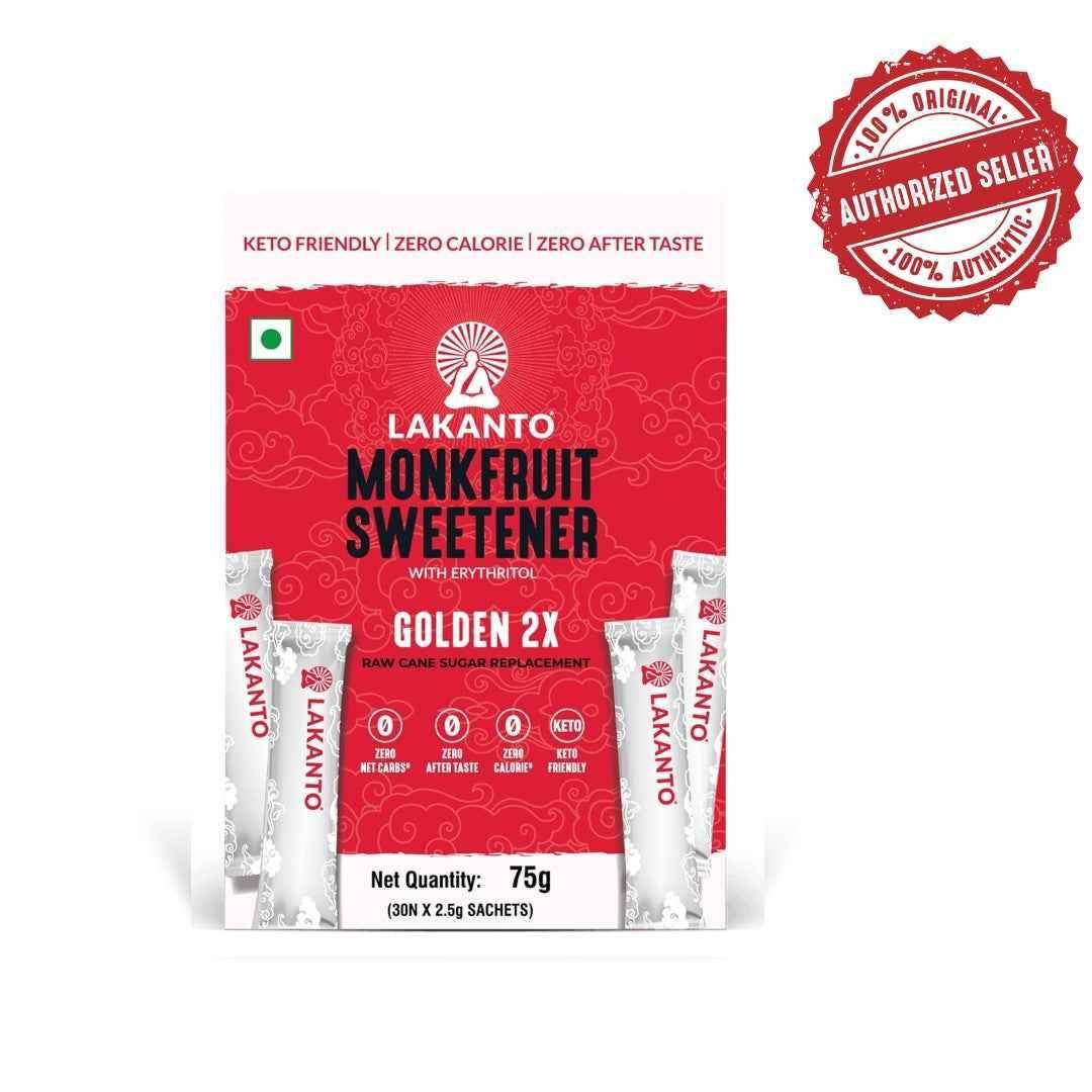 Lakanto Golden 2X Monk Fruit Sweetener (30N X 2.5gm Sachets) - Pluugin Store