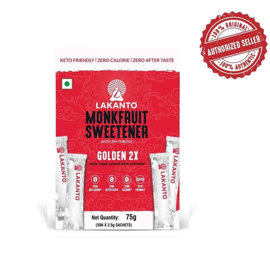 Lakanto Golden 2X Monk Fruit Sweetener (30N X 2.5gm Sachets) - Pluugin Store