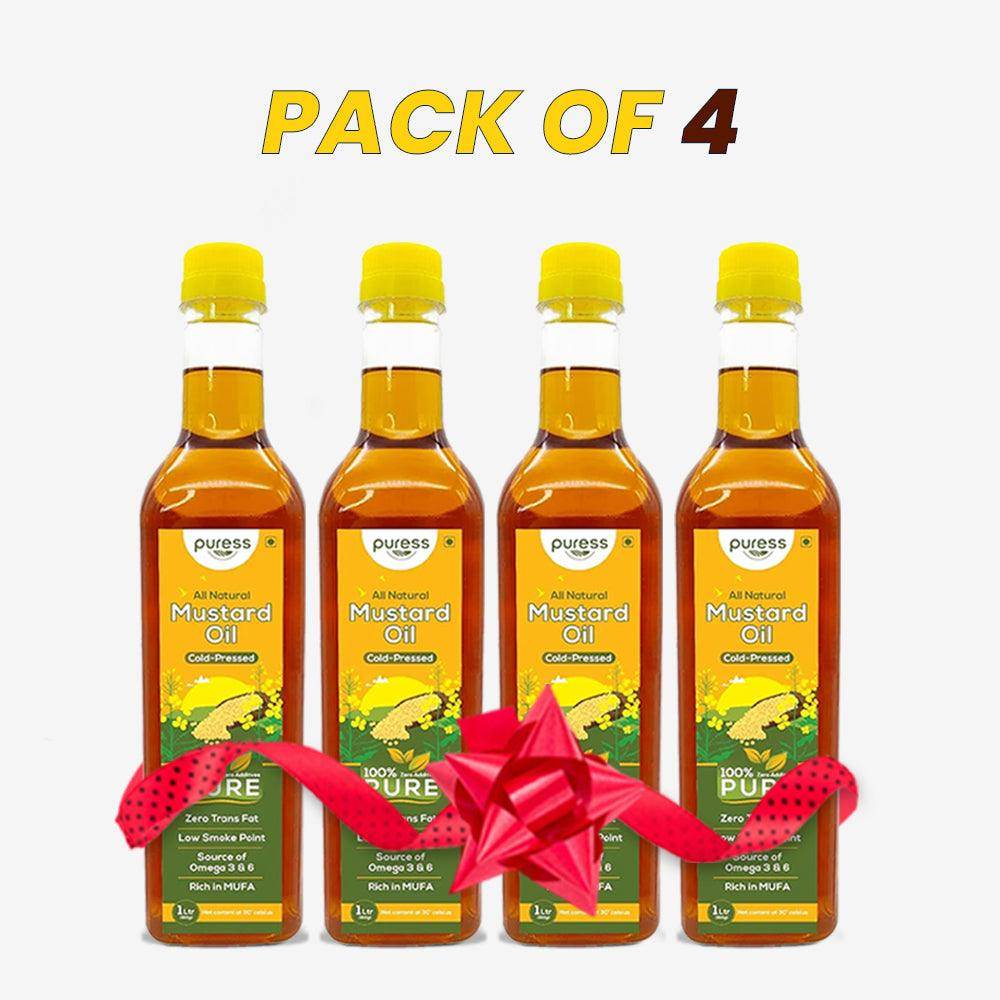 Puress Cold Pressed Mustard Oil Pack 4 - Pluugin Store