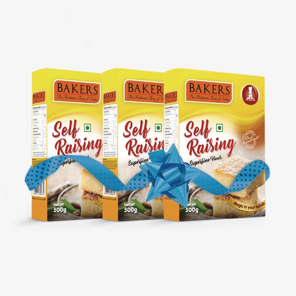 BAKERS Self-Raising Flour Pack of 3 (500 gm x 3) - Pluugin Store