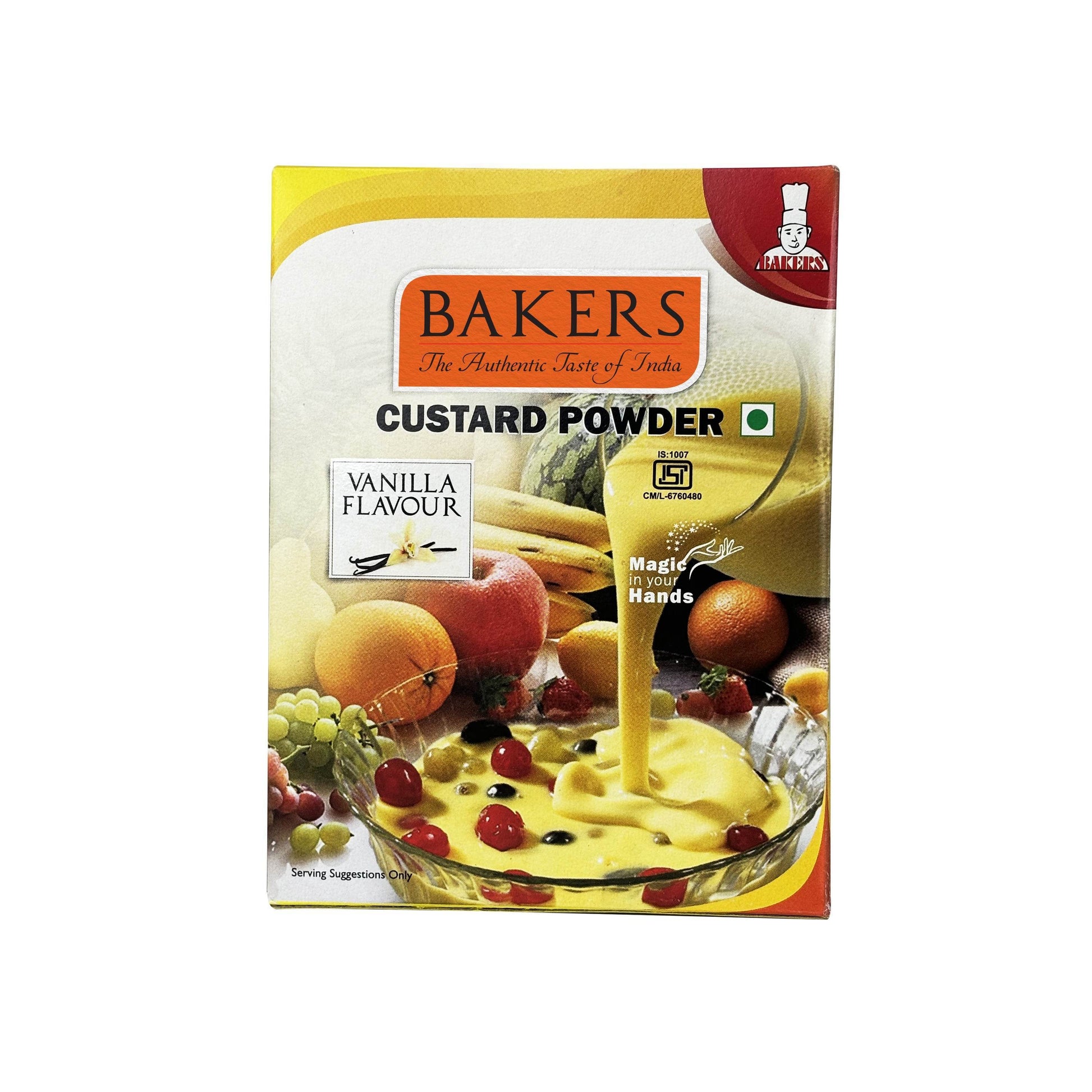 BAKERS Custard Powder Vanilla Flavour 500 GM + Glucose D Pack of 2 - Pluugin Store