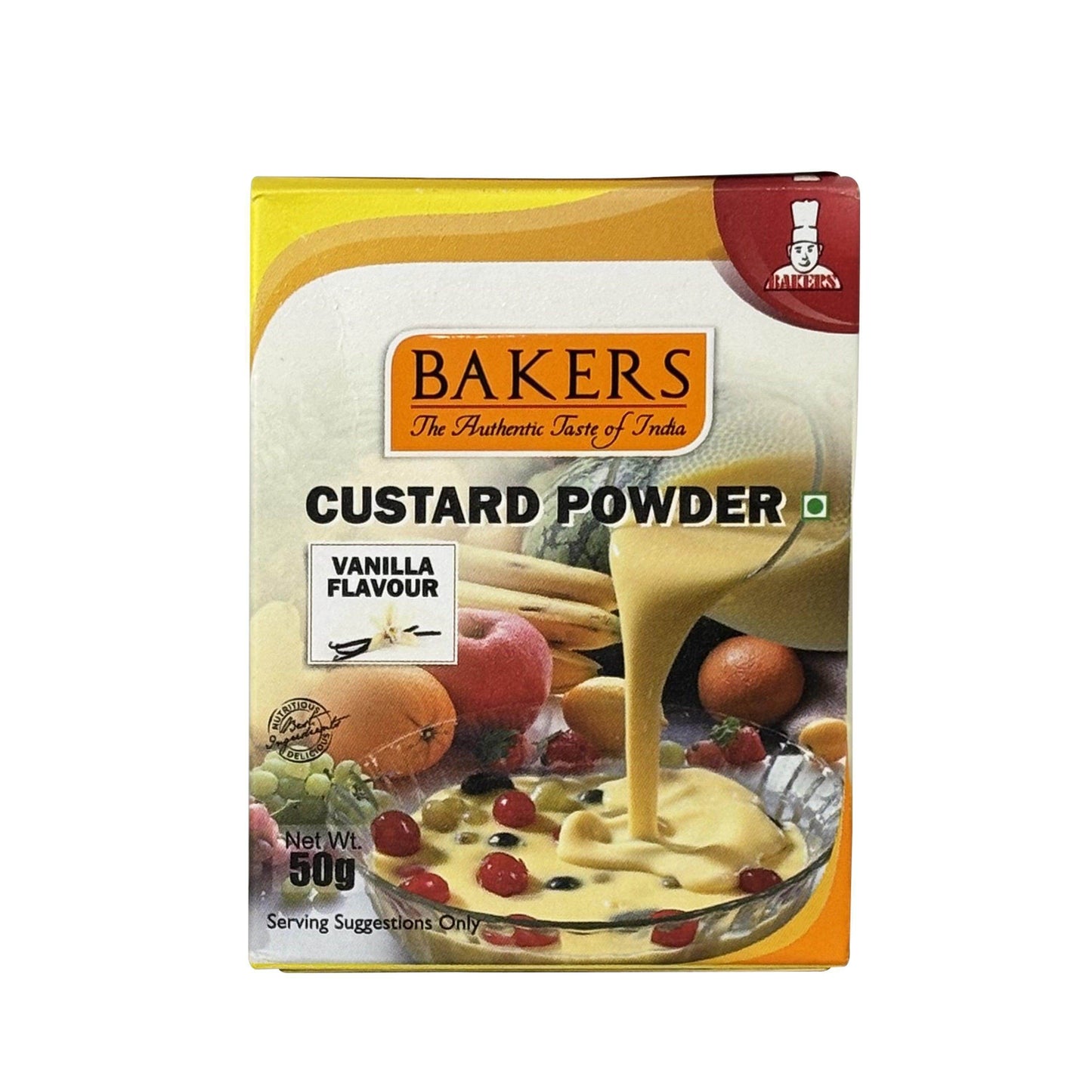 EXOTIC DESSERT COMBO 8 - BAKERS Custard Powder Vanilla Flavour 200 gm + BAKERS Jelly Crystals Blueberry Flavour 90 gm - Pluugin Store
