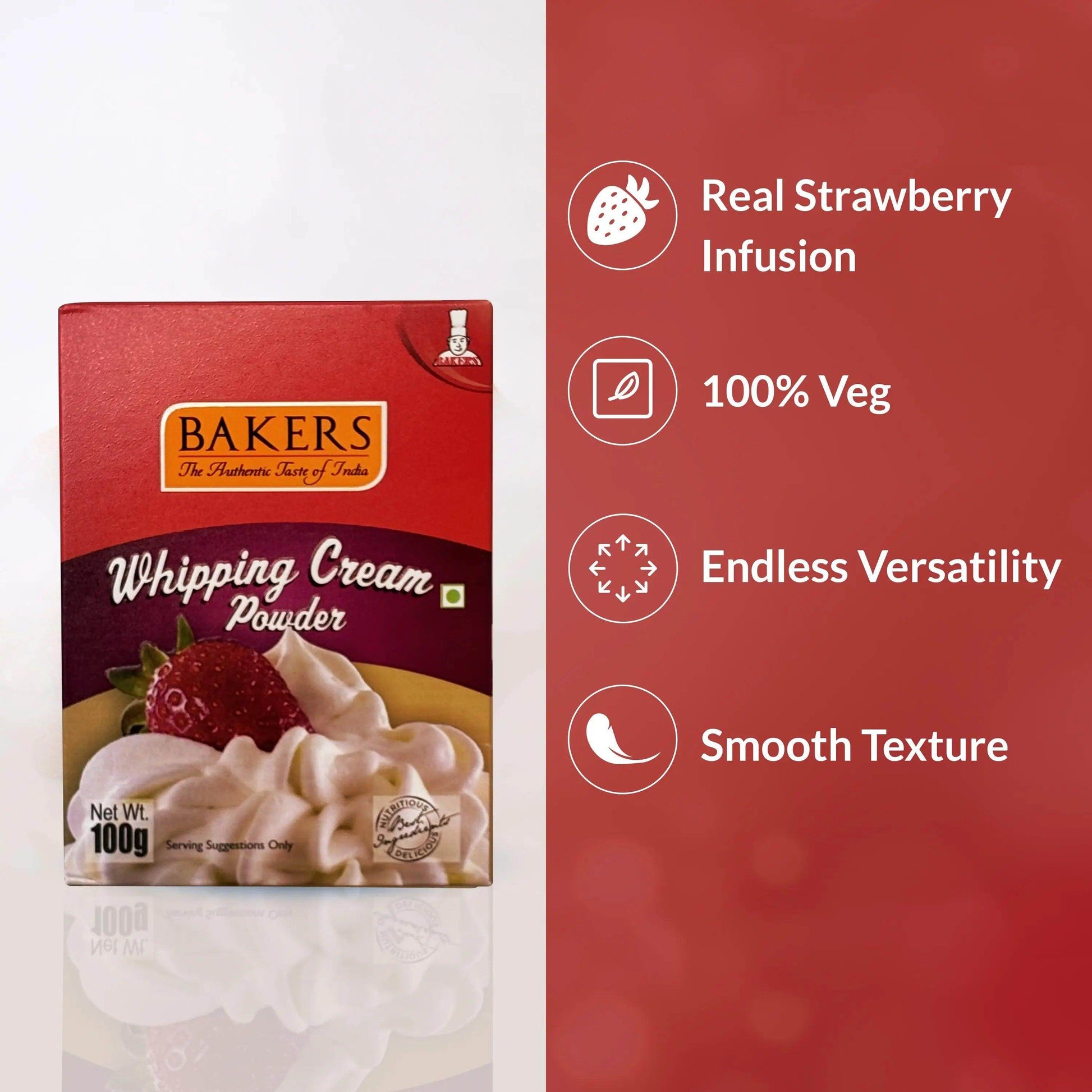BAKERS Whipping Cream for Cakes, Muffins, Cupcakes Pack of 3 (100 gm x 3) - Pluugin Store