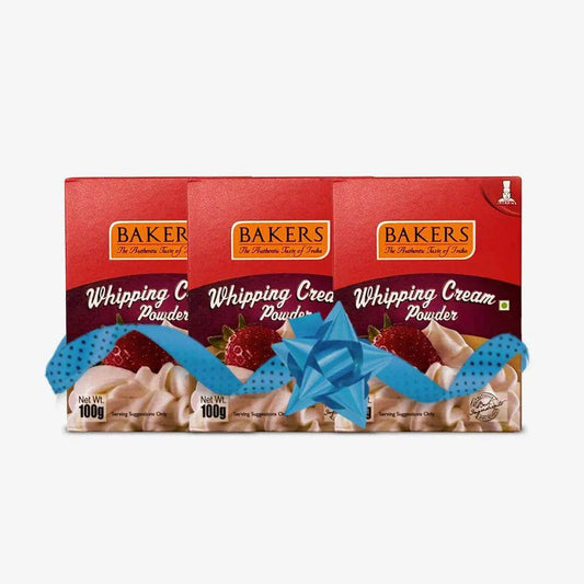 BAKERS Whipping Cream for Cakes, Muffins, Cupcakes Pack of 3 (100 gm x 3) - Pluugin Store