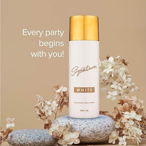Signature White Perfume Body Spray for Men & Women 200 ML - Pluugin Store