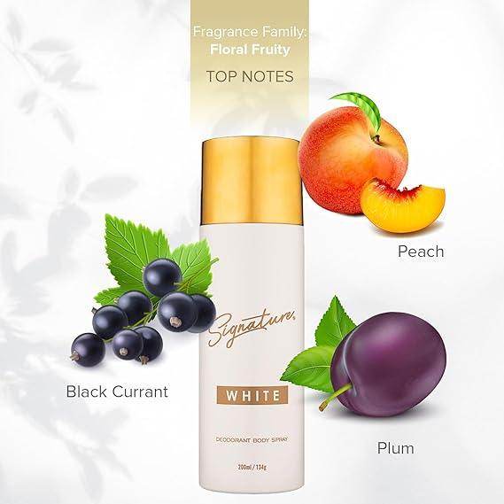 Signature White Perfume Body Spray for Men & Women 200 ML - Pluugin Store