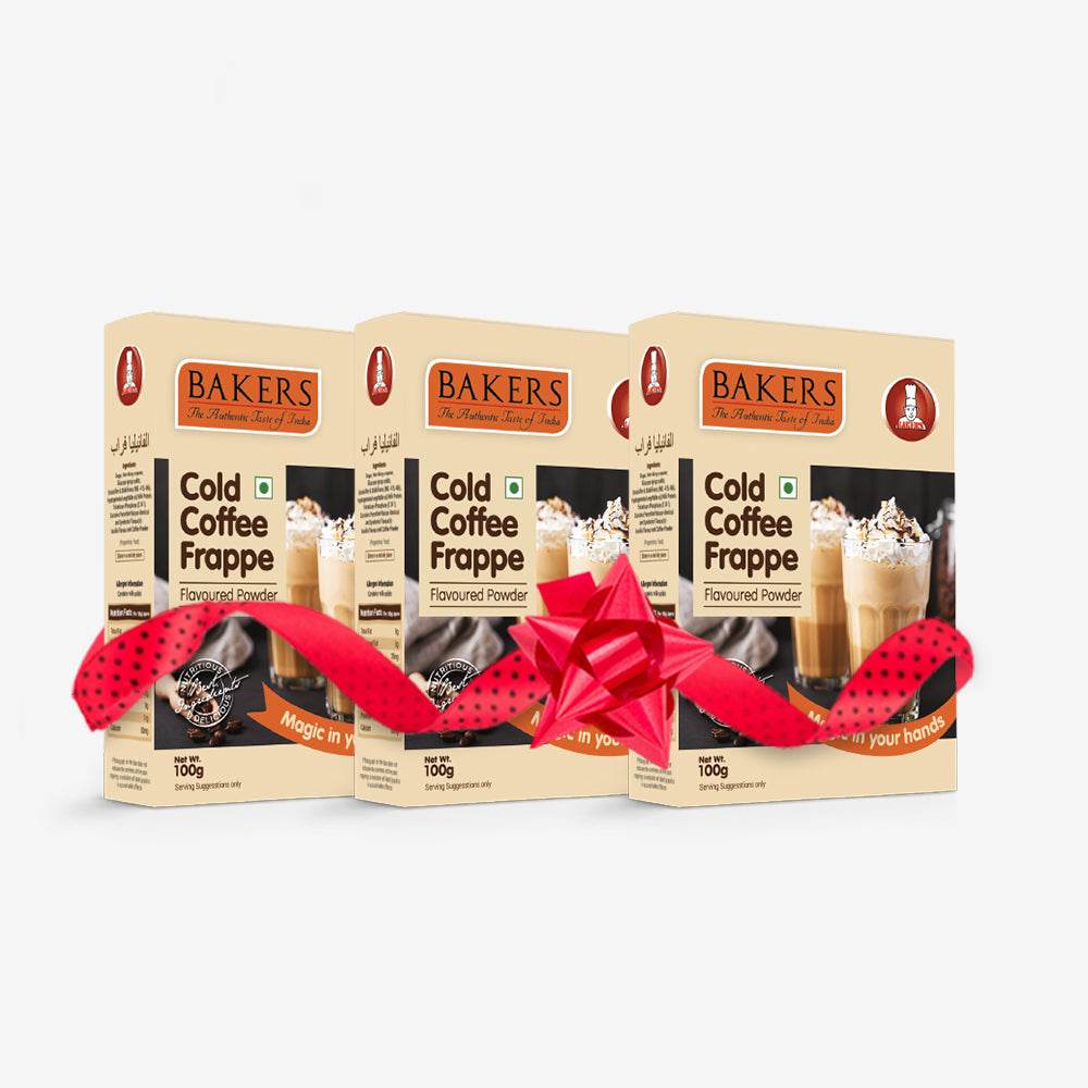 BAKERS Cold Coffee Frappe Powder Pack of 3 (100 gm x 3) - Pluugin Store