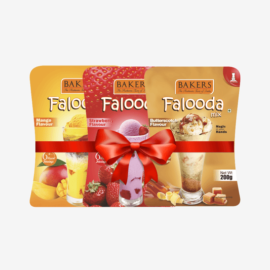 BAKERS Falooda Mix Powder STR, MANGO, B/S Flavour Pack of 3 (200 gm ) - Pluugin Store