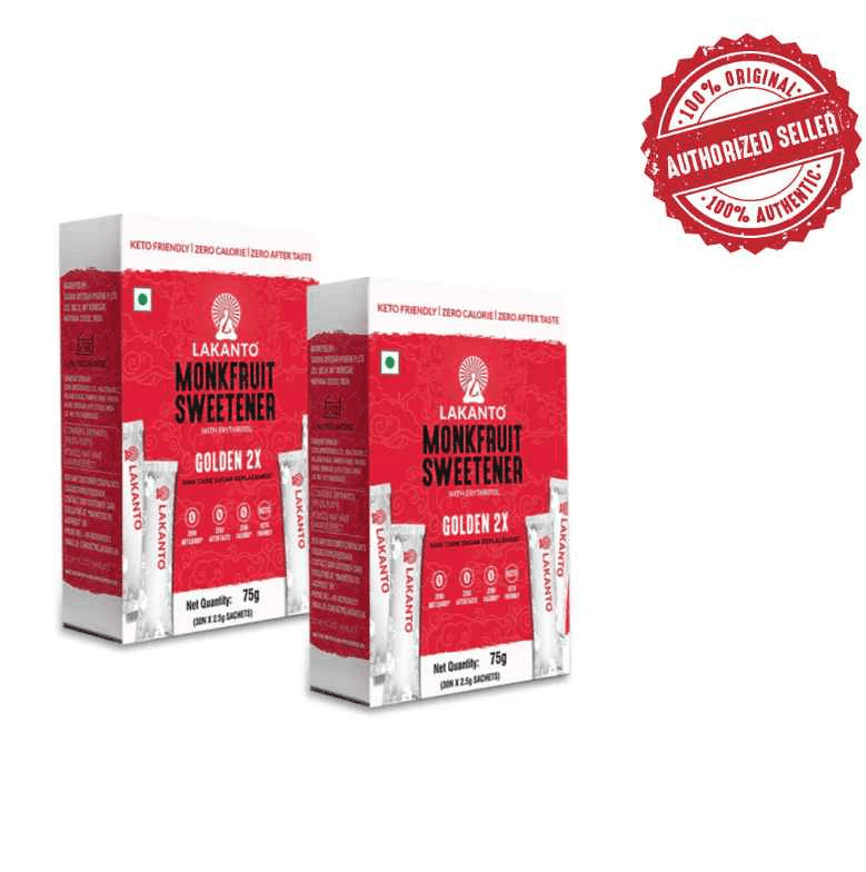 Lakanto Golden 2X Monk Fruit Sweetener (30N X 2.5gm Sachets) - Pluugin Store