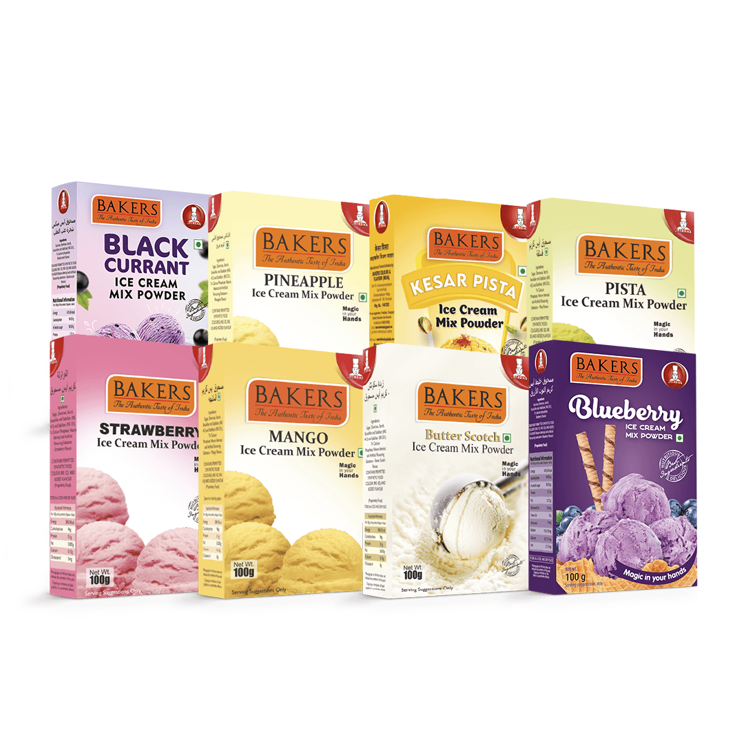 BAKERS Ice Cream Mix Powder Pack Of 8 - Pluugin Store