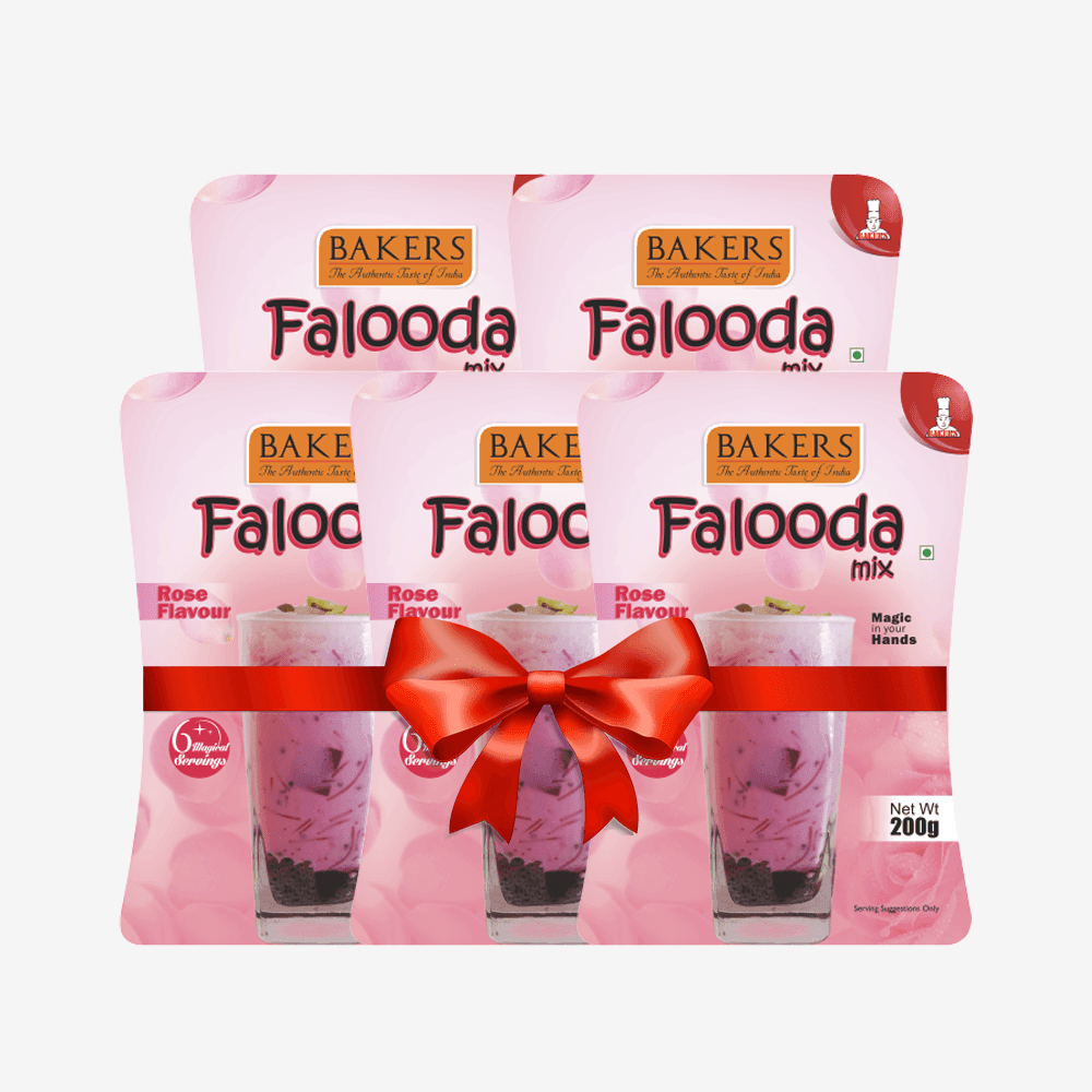 BAKERS Falooda Mix Powder Rose Flavour 200 gm - Pluugin Store