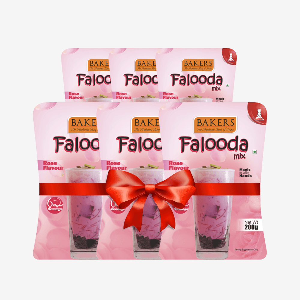BAKERS Falooda Mix Powder Rose Flavour 200 gm - Pluugin Store