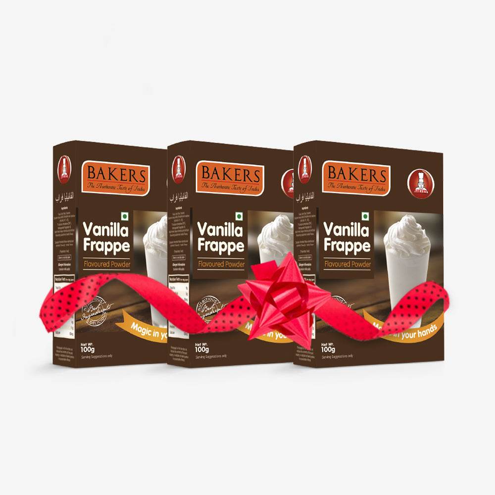 BAKERS Vanilla Frappe Powder Pack of 3 (100 gm x 3) - Pluugin Store